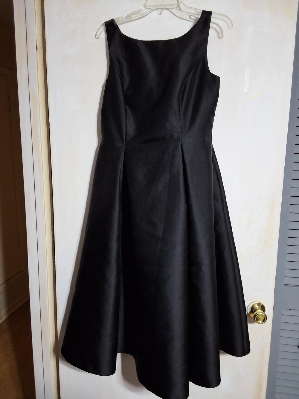 Adrianna Papell Black Sleeveless Midi A-Line Dress